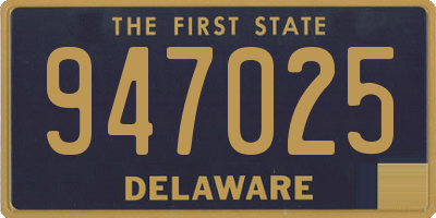DE license plate 947025