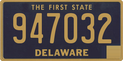 DE license plate 947032