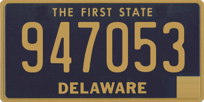 DE license plate 947053
