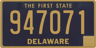 DE license plate 947071