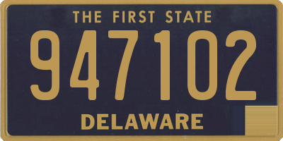 DE license plate 947102