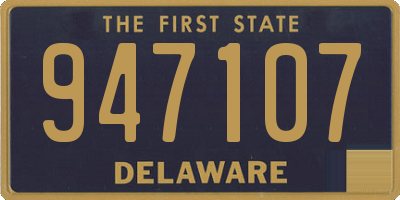 DE license plate 947107