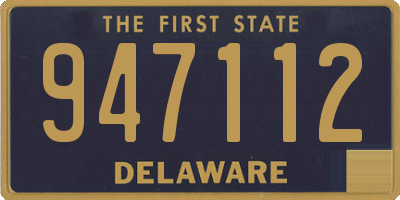 DE license plate 947112
