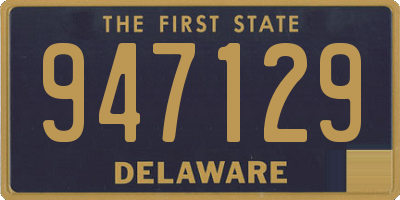 DE license plate 947129