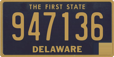 DE license plate 947136