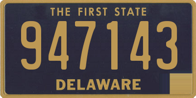 DE license plate 947143