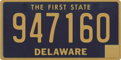 DE license plate 947160