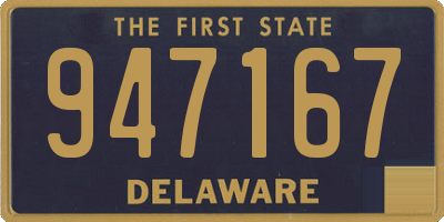 DE license plate 947167