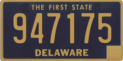 DE license plate 947175