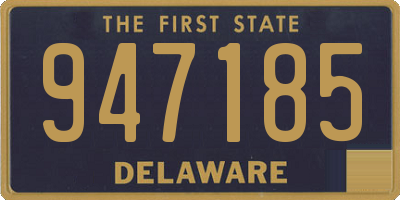 DE license plate 947185