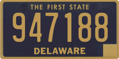 DE license plate 947188