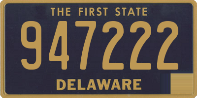 DE license plate 947222
