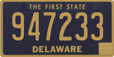 DE license plate 947233