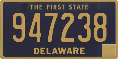 DE license plate 947238
