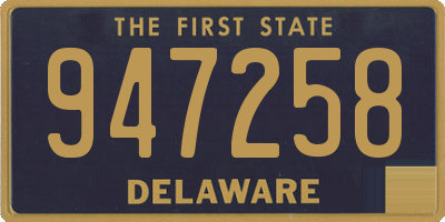 DE license plate 947258