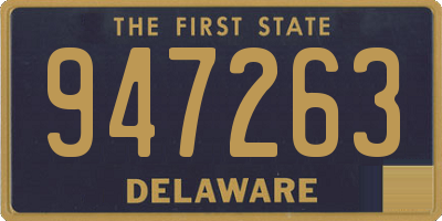 DE license plate 947263