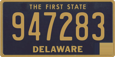 DE license plate 947283