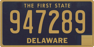 DE license plate 947289