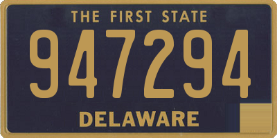 DE license plate 947294