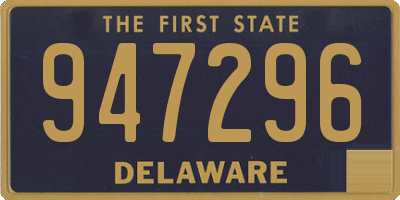 DE license plate 947296