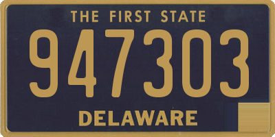 DE license plate 947303