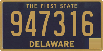 DE license plate 947316