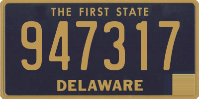 DE license plate 947317