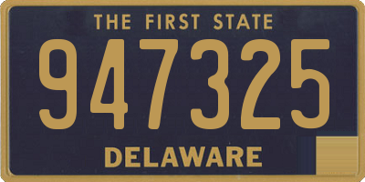 DE license plate 947325