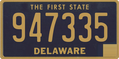 DE license plate 947335