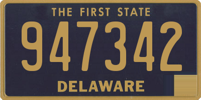 DE license plate 947342