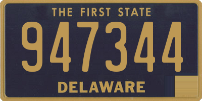 DE license plate 947344
