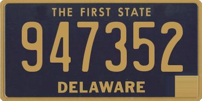 DE license plate 947352