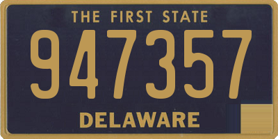 DE license plate 947357