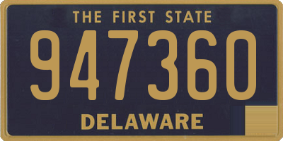 DE license plate 947360