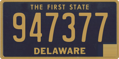 DE license plate 947377