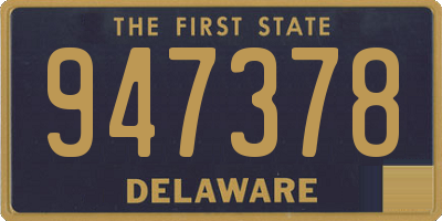 DE license plate 947378