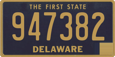 DE license plate 947382