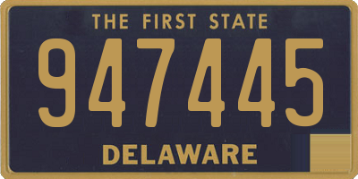 DE license plate 947445