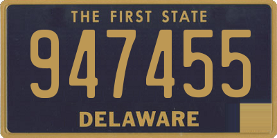 DE license plate 947455