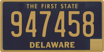 DE license plate 947458