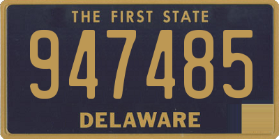 DE license plate 947485
