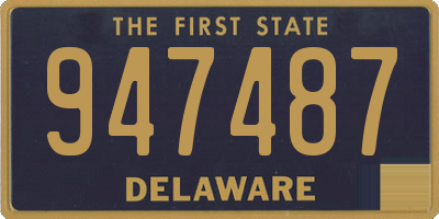 DE license plate 947487