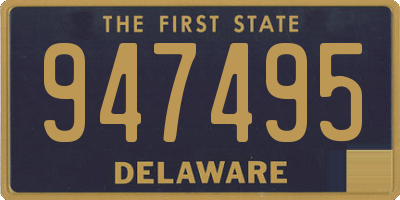 DE license plate 947495