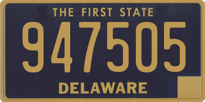 DE license plate 947505