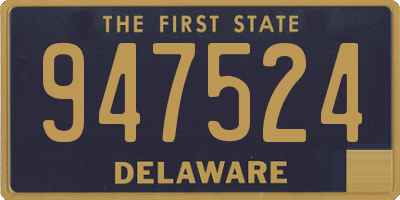 DE license plate 947524