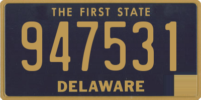 DE license plate 947531