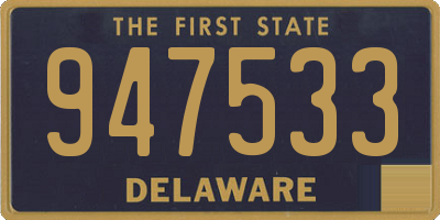 DE license plate 947533