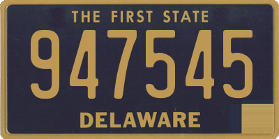 DE license plate 947545