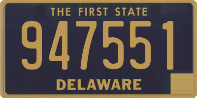 DE license plate 947551