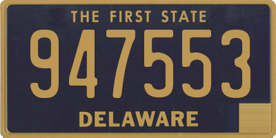 DE license plate 947553